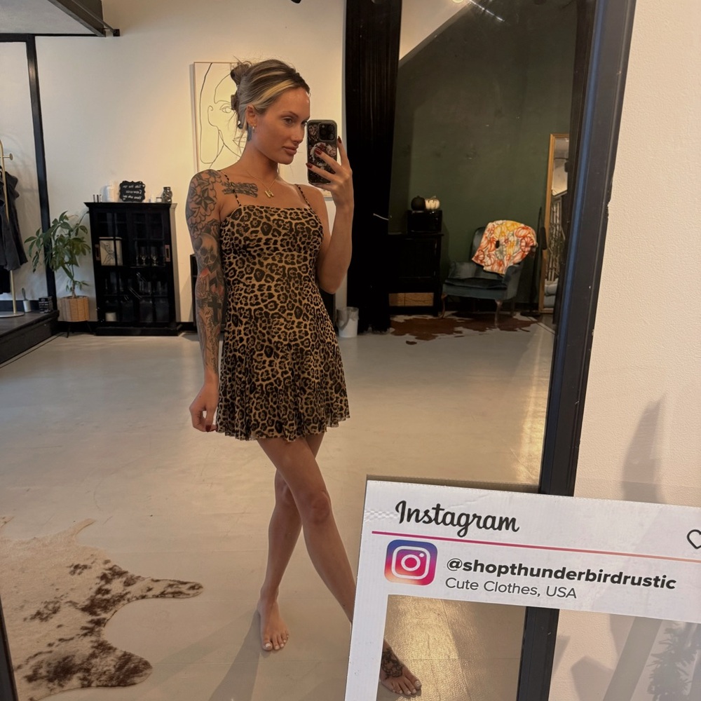 Leopard Print Mini Dress